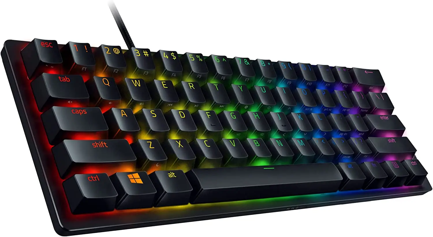 Razer Huntsman Mini 60% Gaming Keyboard Fast Keyboard Switches  Linear Optical Switches PBT Keycaps Onboard Memory