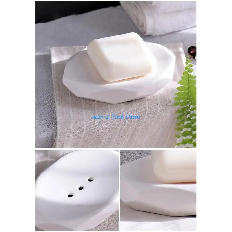 Y08D MATTE SOAMIC SOAP Storage ถาดสบู่การระบายน้ำด้วยตนเองจานอุปกรณ์ห้องน้ำอุปกรณ์ห้องน้ำ