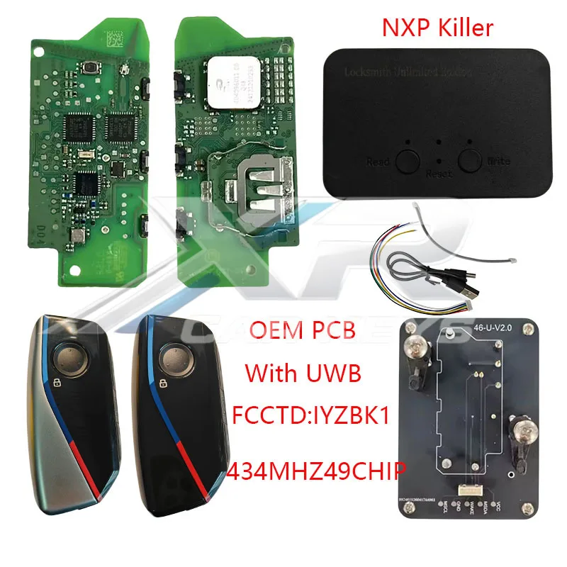 

NXP Killer Adapter 4 Tokens & Unlimited Version For BMW U chassis Key OEM PCB with UWB function 433.2-434.6MHz 49chip