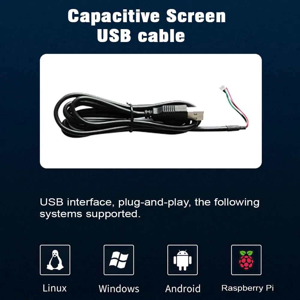 ใหม่สำหรับ105X67mm ขนาด4.3นิ้ว105*67มม. หน้าจอสัมผัสแบบ capacitive + สาย USB Plug and Play