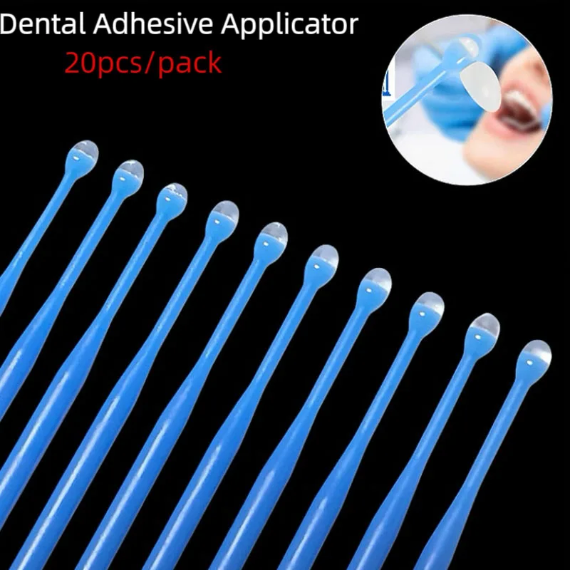 

20pc/Box Dental Adhesive Tip Applicator for Tooth Crown Porcelain Veneer Disposable Disposable Dental Materials Brush Applicator