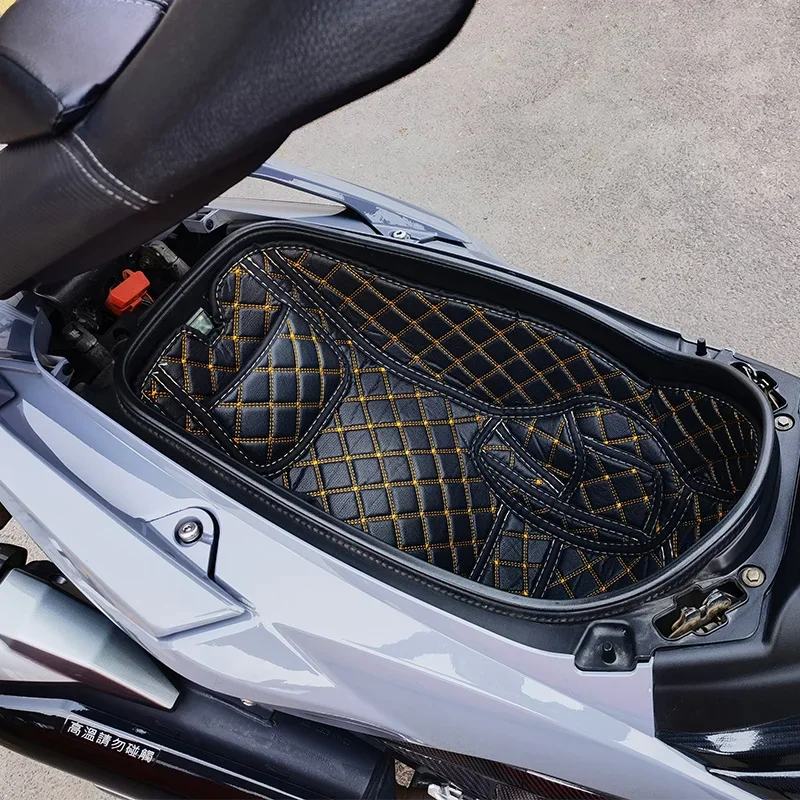 KYMCO AK550 Motorcycle PU Leather Rear Trunk Cargo Liner Protector Motorcycle Seat Bucket Pad For KYMCO AK550 Accessories