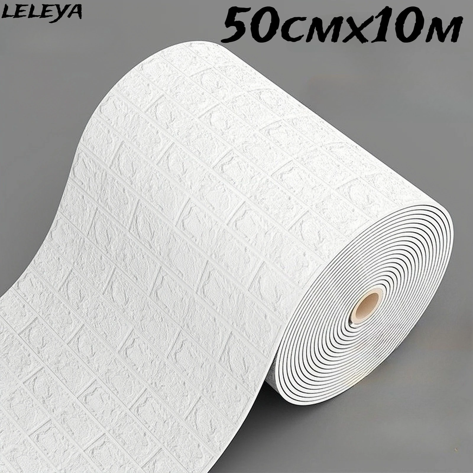 

50cmx10m 3D Self adhesive Wallpaper Stickers Imitating Brick Wall Stickers for Home Decoration Wallpaper DIY Bedroom Wallpaper
