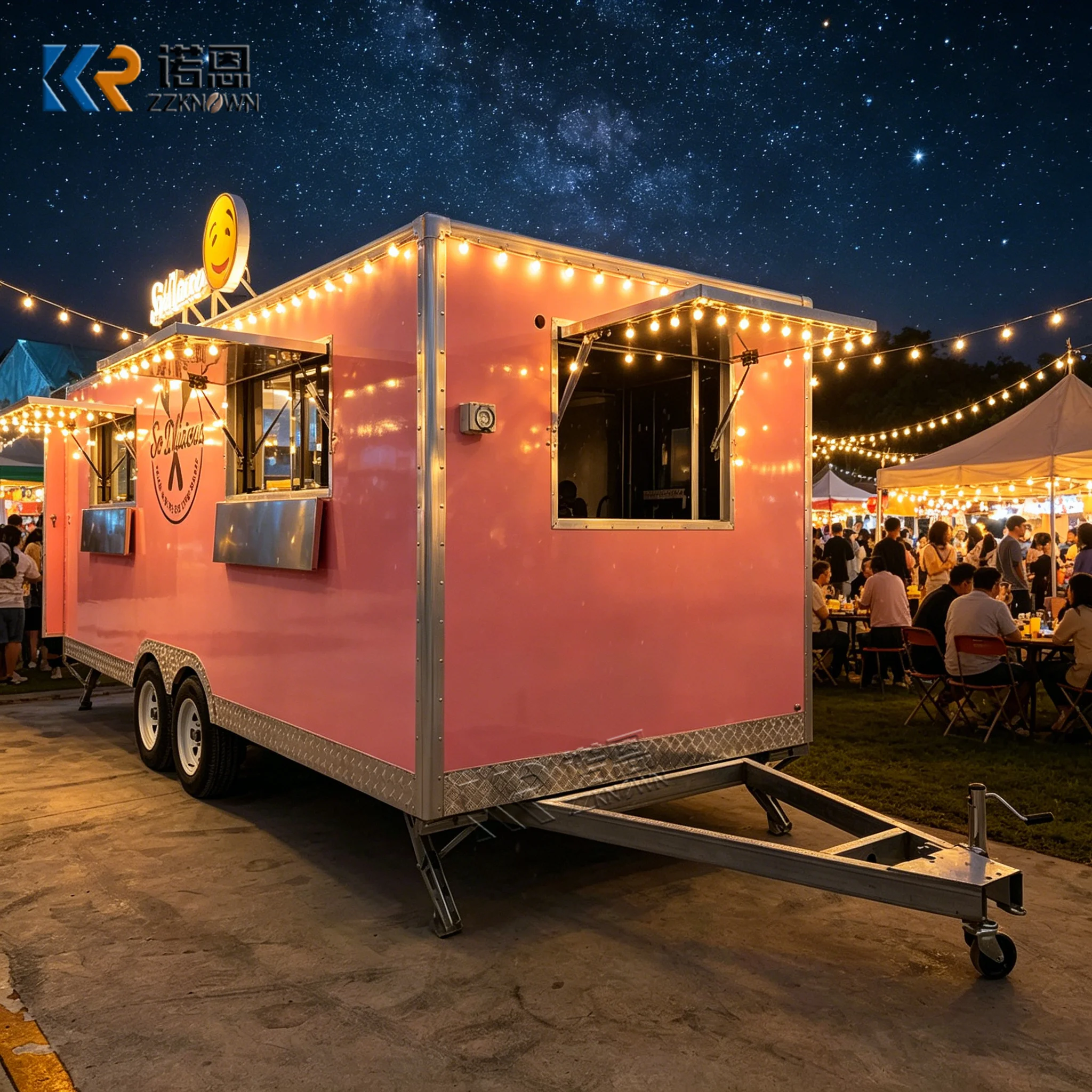 

Mobile Street Food Truck Hot Dog Snack Trailer Concession Street Food Trailer With Complete Kitchen Equipment