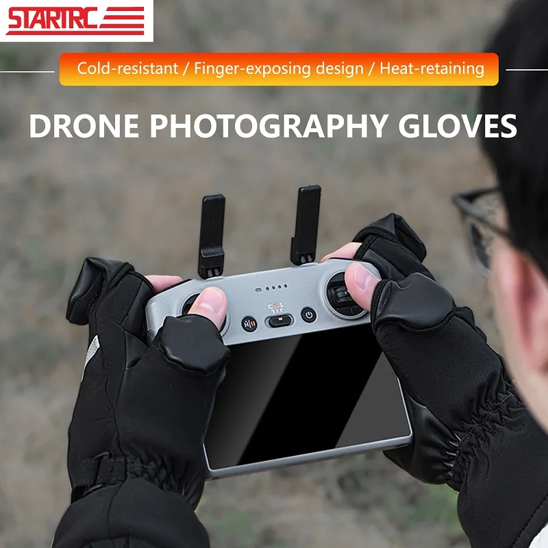 

Winter Photography Gloves Warm Pilot Gloves V2 For DJI Air 3S/2S/Mini 4 Pro/Neo/Avata 2/Mavic 3 Pro/Mini 3 Drone Flight Gloves