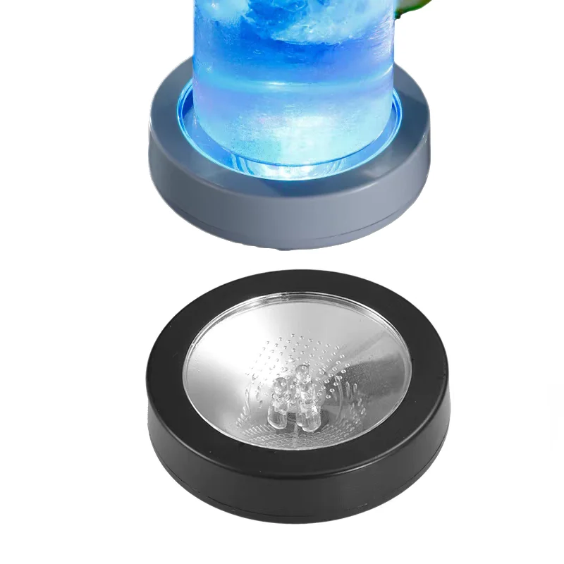 

LED Bar Luminescent Bar Mat And Round 7 - Colored Cup Pad KTV Light Base Gravity Without Battery Barware