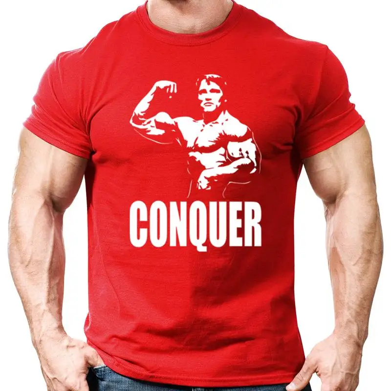 Conquer Gym Camiseta Ropa de gimnasio para hombre Chaleco de entrenamiento Top de culturismo
