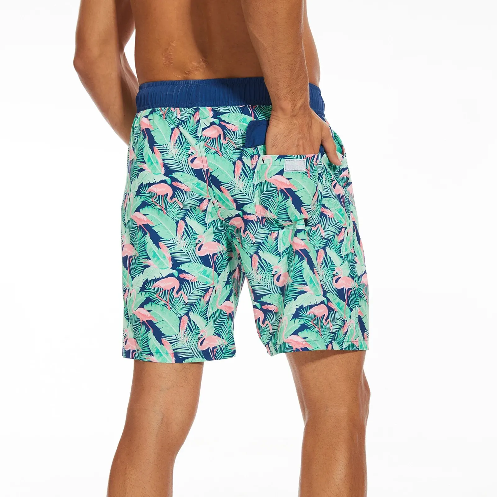 Summer New Men\'s Shorts Fashion Vacation Beach Pants Men\'s Plus size Four-Corner Qmilch Lining