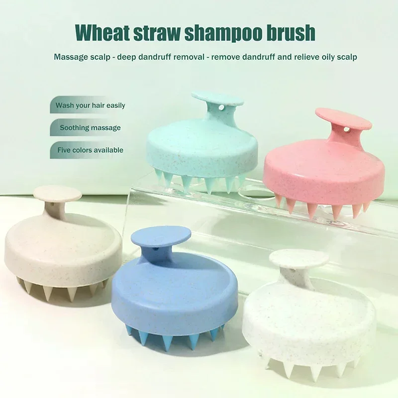 

Hair Wash Brush TPE+Wheat Straw Hair Wash Brush Head Brush Scalp Stop Itch Scratching Comb Massage Brush Hairdressing Tool