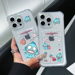Clownfish Hangyodon Phone Case for iPhone 16 15 14 Plus 13 12 Mini 11 Pro Max X Xs XR 7 8 Card Pocket Soft Clear Cover