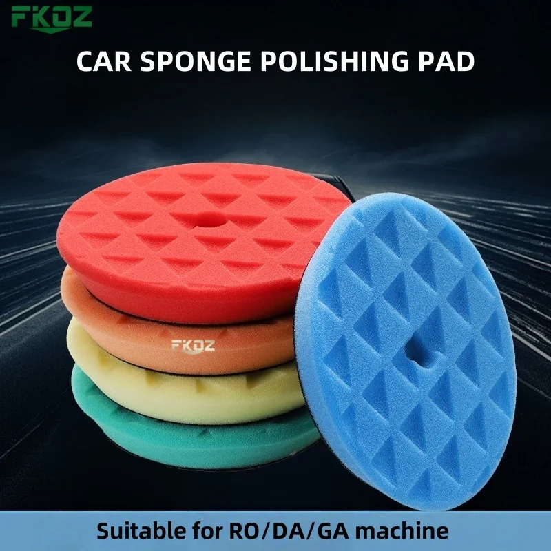 6/7 Inch Concave Triangle Car Polishing Sponge Pad  For DA/RO/GA Buffer Polisher Buffer Wheel Polishing Removes Scratches