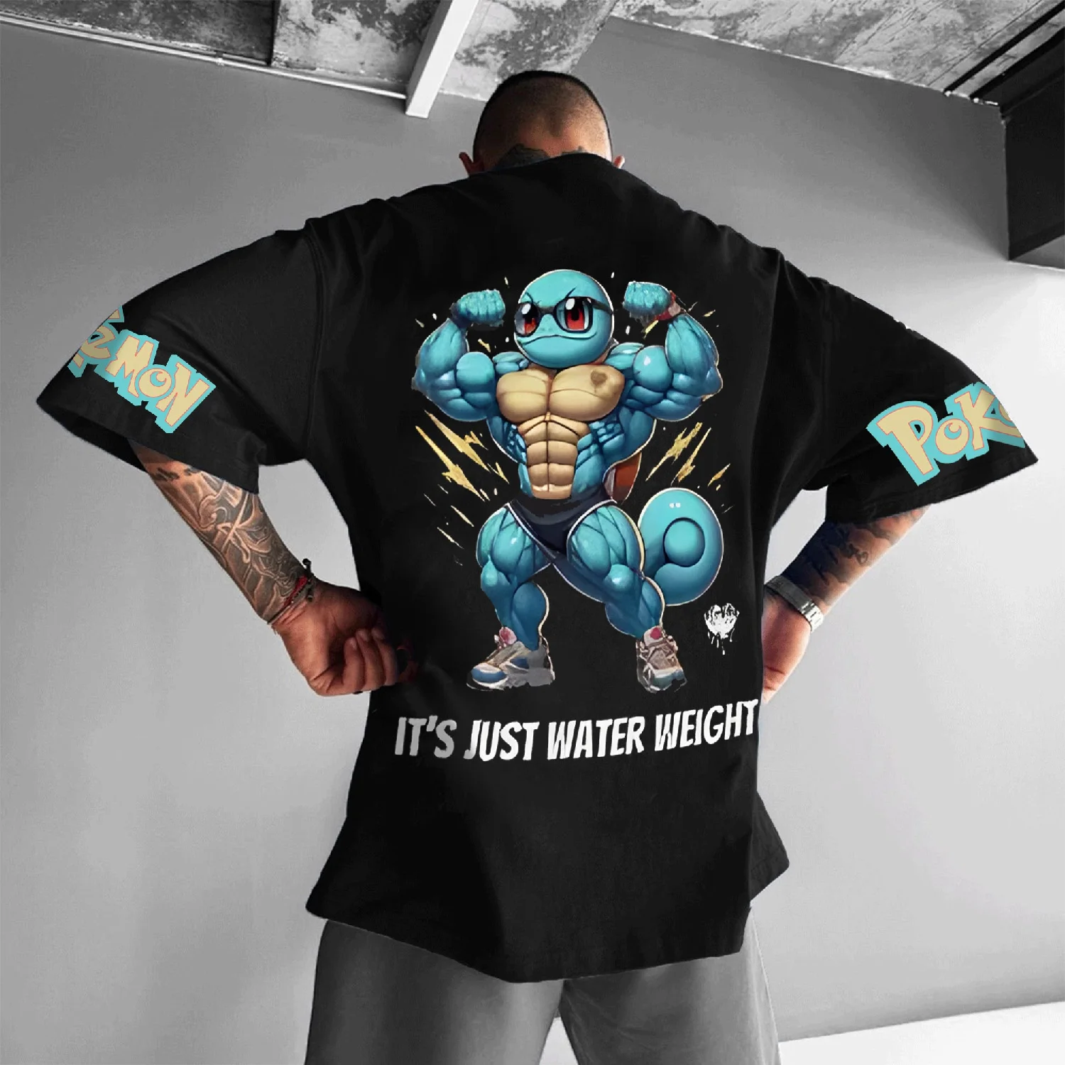 

Bandai Genuine High-quality Pokémon Trend Printing Sports Short-sleeved Men's and Women's Loose and Comfortable T-shirt