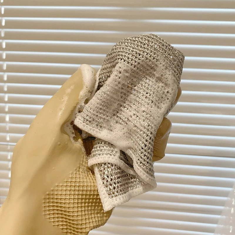 Panno per la pulizia della rimozione della ruggine asciugamano per lavastoviglie magico da cucina panno per la pulizia del filo di acciaio in metallo strumenti per la pulizia della stufa a microonde panno per piatti