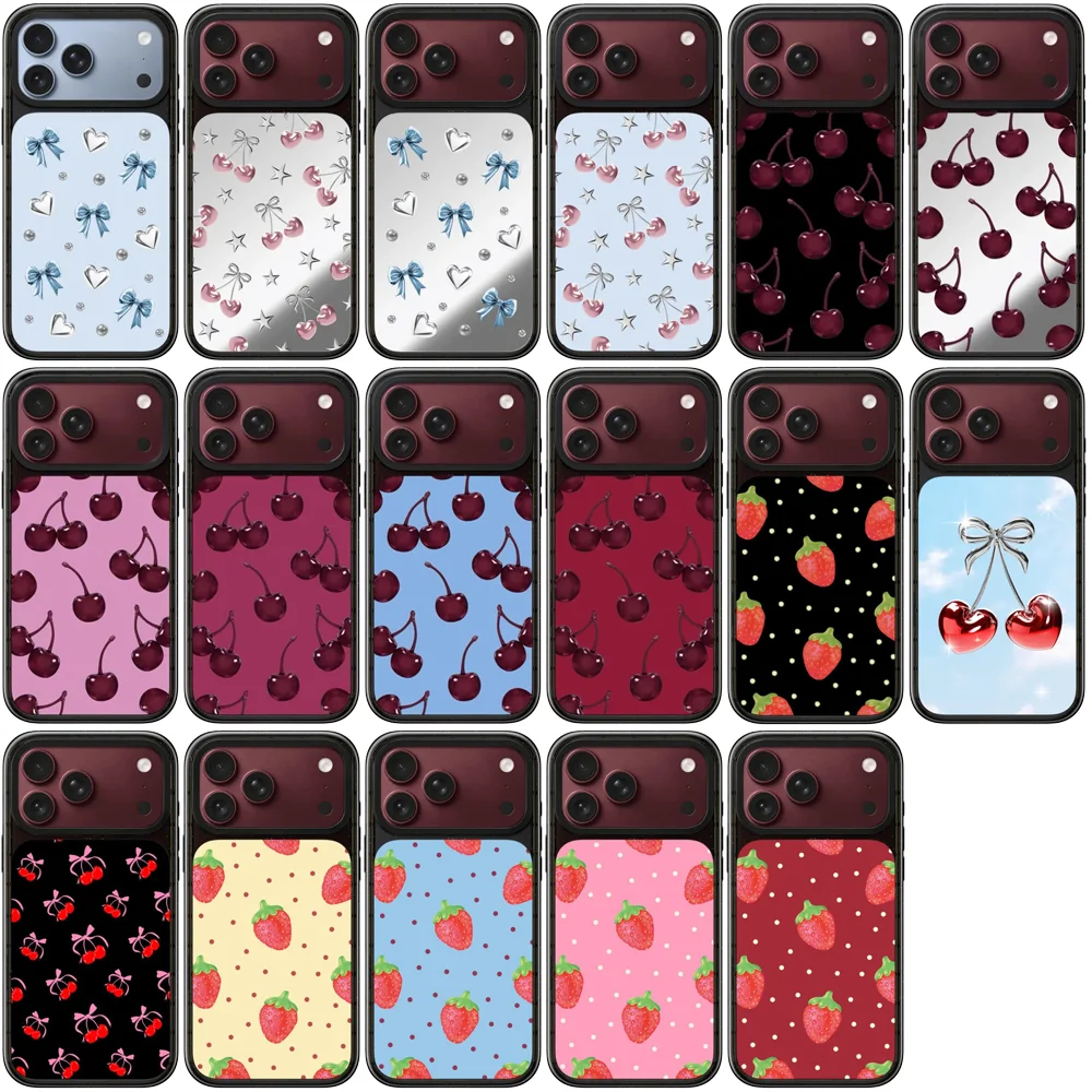 609156 Glaze / Mirror Surface Acrylic Black Border Magnetic Impact Cover for IPhone 17 18 Pro Max Case for IPhone 17Pro