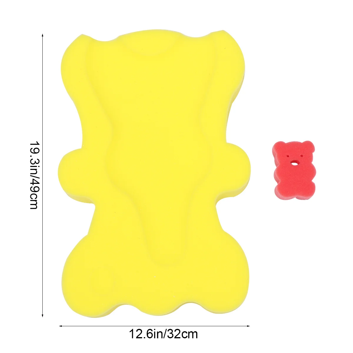 1 قطعة حمام الطفل الإسفنج حصيرة لينة عدم الانزلاق الكرتون وسادة الوليد الرضع دش وسادة الأصفر مريحة دعم رئيس الرقبة الظهر