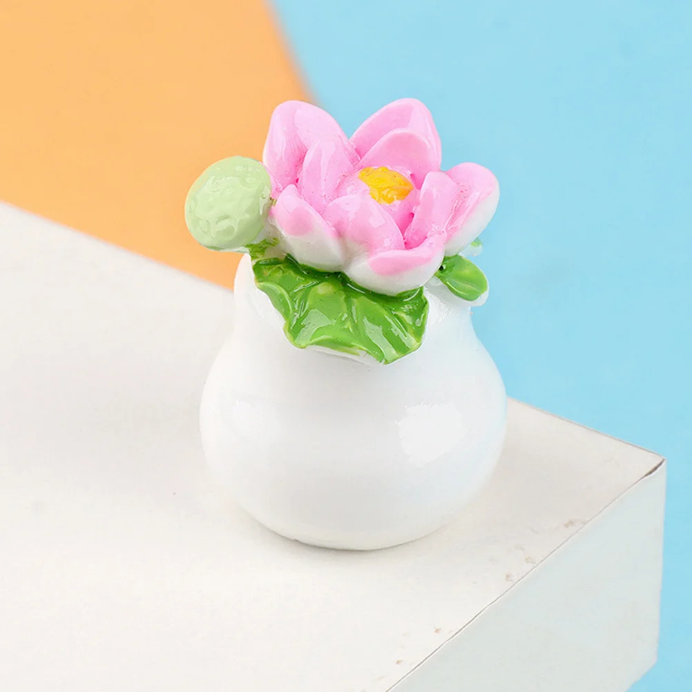 

10pcs Miniature Potted Plant 3D Bonsai Decor For House Desktop Garden Landscaping Ornament Artificial Mini Plants Adorns