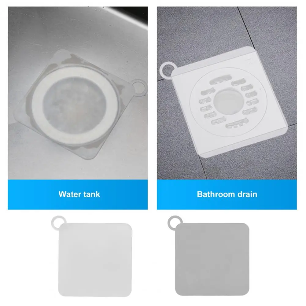 Square Silicone Floor Drain Adjustable Size Floor Drain Efficient Silicone Floor Drain Cover Easy Installation for Bathrooms