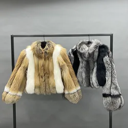 Fox Fur Coat Fur Jacket Female Women Winter Warm New Style Fox Fur Coat High Quality 100% Real Natural Fox Thick Fluffy