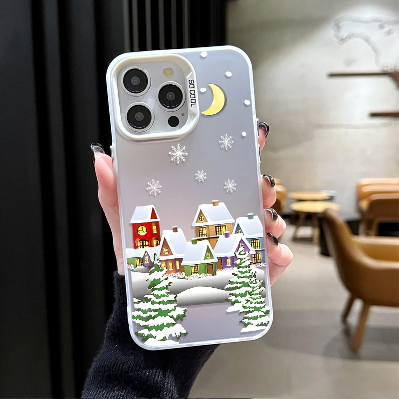 حافظة لهاتف آيفون 14 17 Air 16 15 11 12 13 Pro Max XS X XR Plus 8 7 SE 2020 غطاء خلفي صلب مقاوم للصدمات