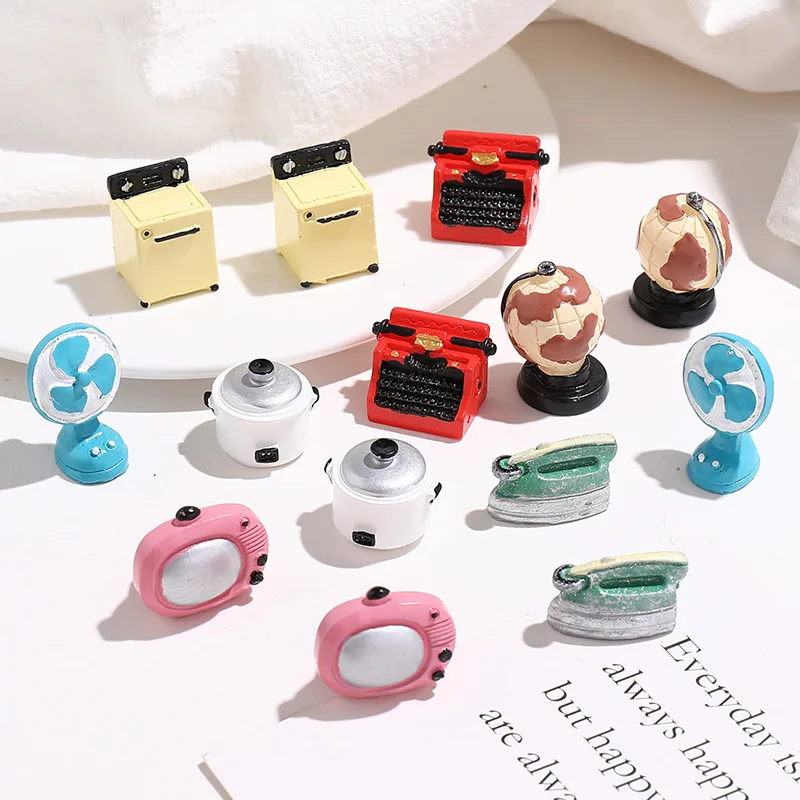 Mini Domestic Appliance Miniature Retro TV/Telephone/Camera/Piano/Phonograph Home Decoration DollHouse Accessories Toys