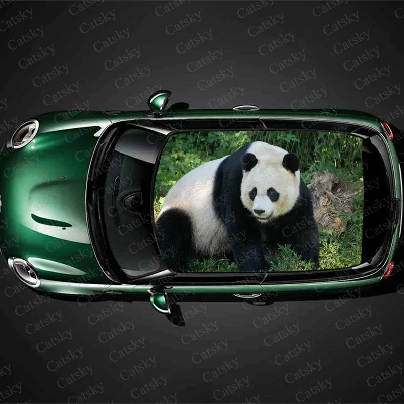 giant panda animal Car stickers roof sunroof decorative stickers vinyl self-adhesive modified itache car stickers decals