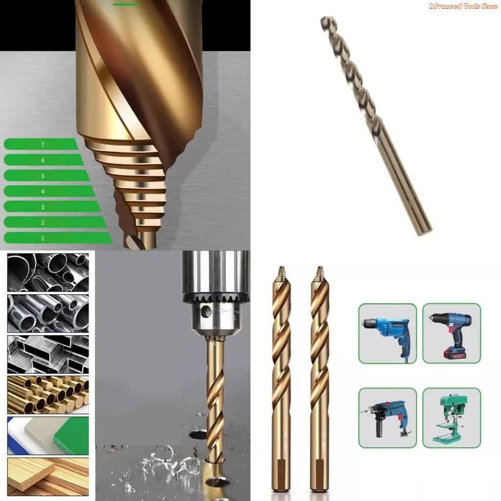 

Round Shank Reduced Twist Drill Bits Cobalt HSS Hole Cutter Drilling Tool For Wood Iron Stainless Steel Aluminum Metal W91B