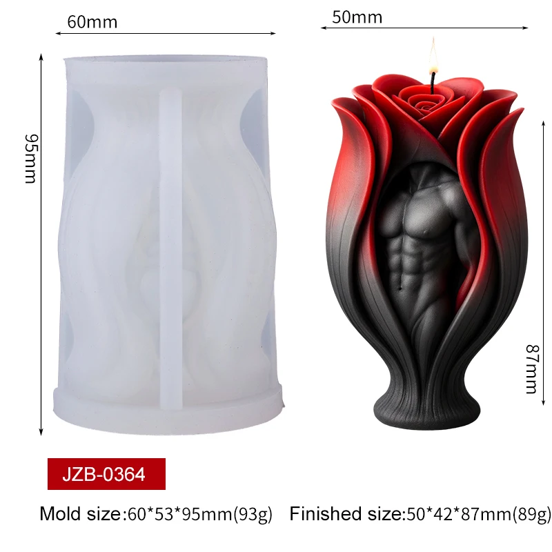 Rose Muscle Man Body Candle Si - Resin Art Furniture recensie en prijs