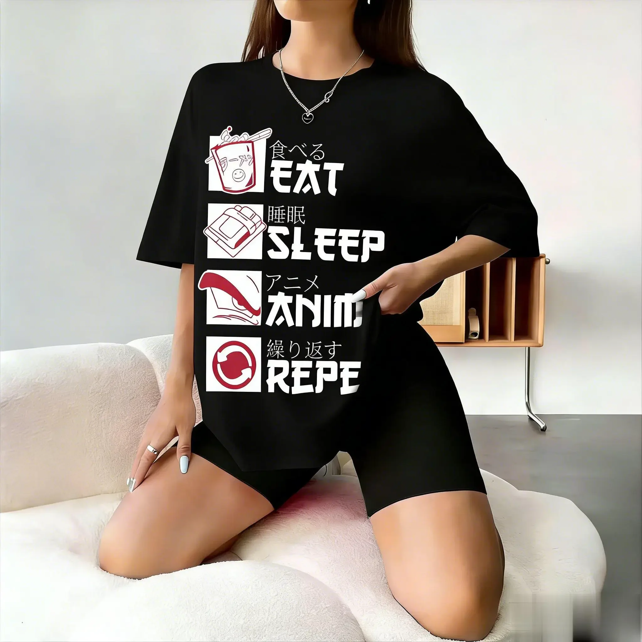 Anime Demon Slayer Lifestyle Graphic Tee Kurzarm T Shirt Männer Frauen Drucken Casual Baumwolle Streetwear 2025, Sommer Lose Y2k Tops