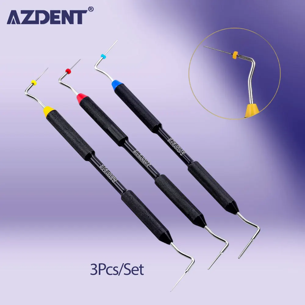 3 Pcs/Pack Dental Endo Hand Plugger Fill Instrument NITI Tip #0 #1 #2 AZDENT Dentistry Tools