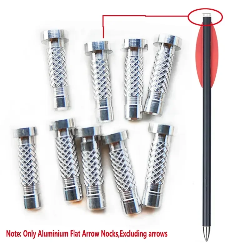 50/100 stücke Aluminium Flache Pfeil Nocken Für I.D4.2mm O.D6 mm Pfeil welle Bogenschießen Bogen Jagd – Detail 1