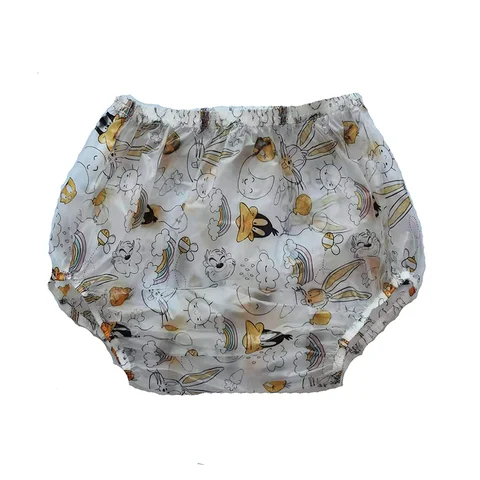 Langkee Haian Adult Incontinence Plastic Diapers  Pants  ABDL  TPU Color Little Duck Cartoon