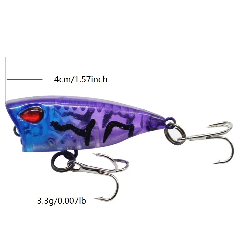 

Floating Fishing Popper Lure Topwater Wobblers Hard Hooks Minnow VIB Spinning Plastic Bass Pike Trolling Winter Bait