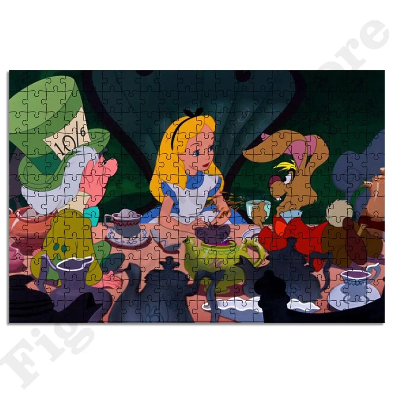 300/500/1000 Pieces Jigsaw Puzzles Disney Alice In Wonderland Educational Toys Puzzle Toy for Kids/adults Birthday Creative Gift