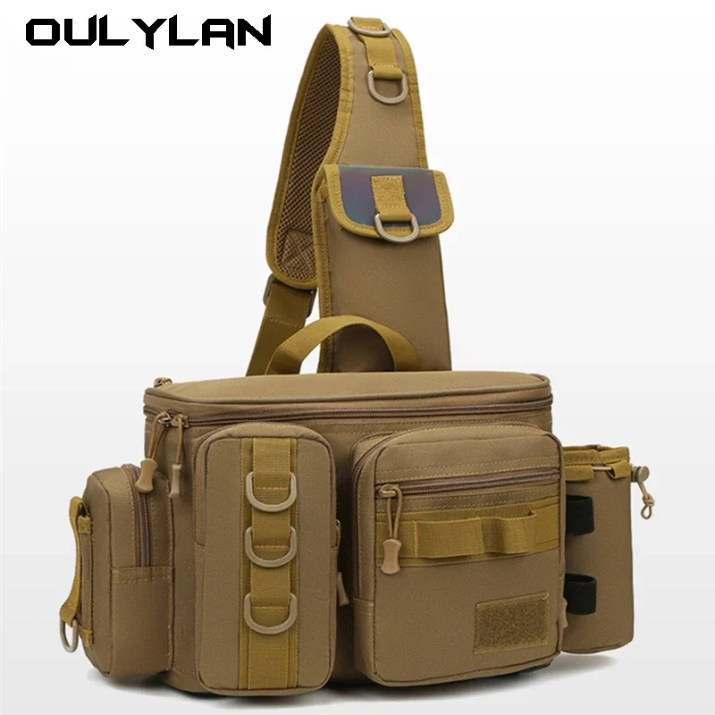 

Fishing Tackle Backpack with Rod Holder - Lure Storage Sling Bag & Fanny Pack for Men