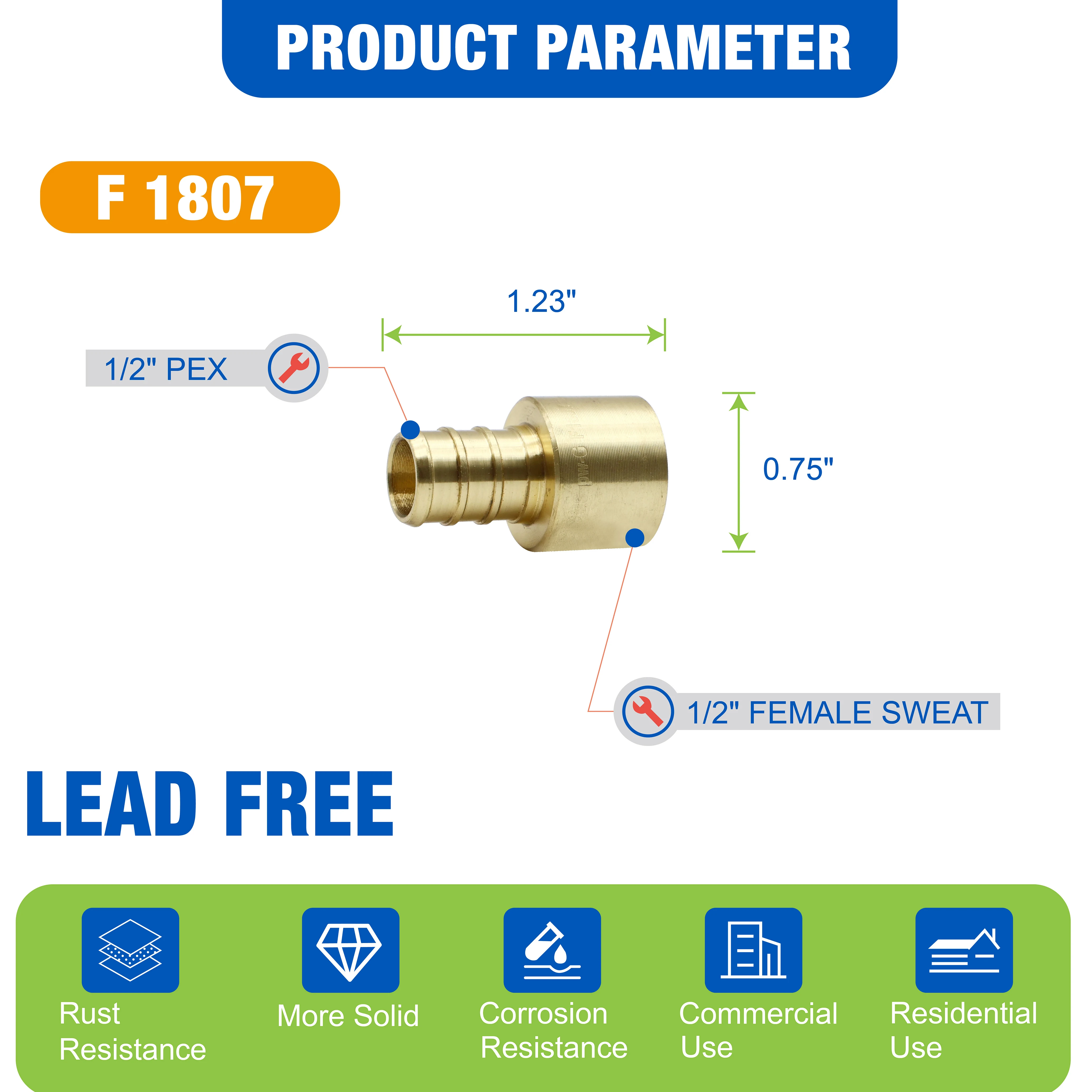 KING SMART Crimp/F1807 PEX 1/2