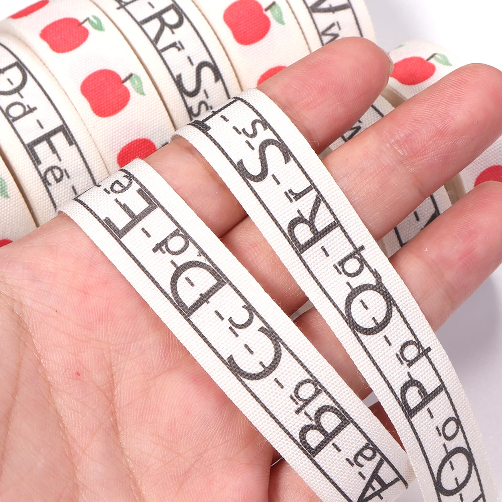 5 Yards/Rolle 16mm bedrucktes Baumwollband mit Buchstaben, handgemachte Schleifen, Geschenkverpackungsband für Geburtstag, Hochzeit, Weihnachten, Partydekoration – Detail 5