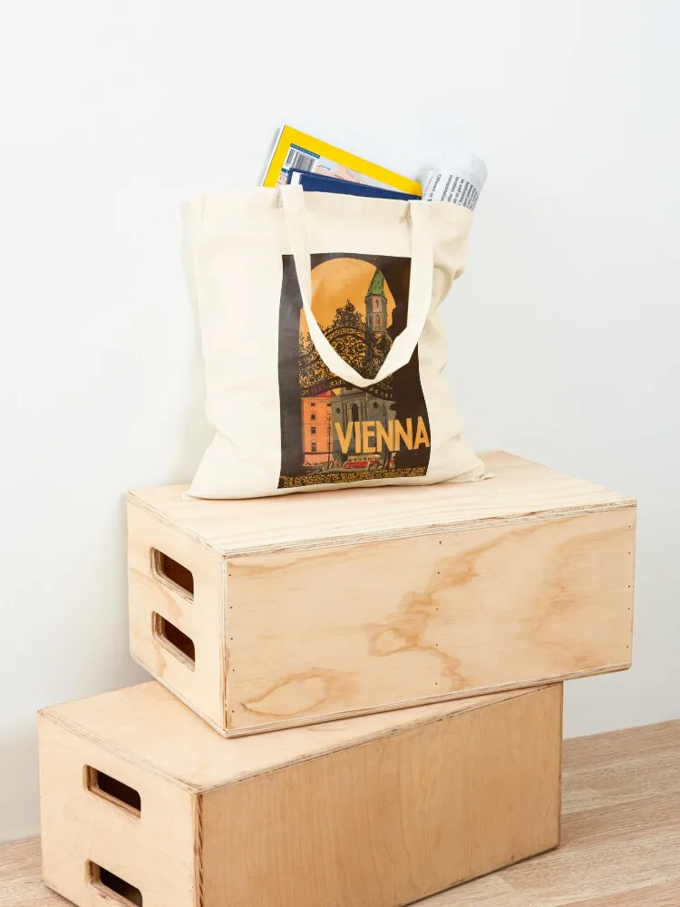 Vienna vintage travel poster Tote Bag Woman shopper bag shopping trolley bag shoping Shopper handbag