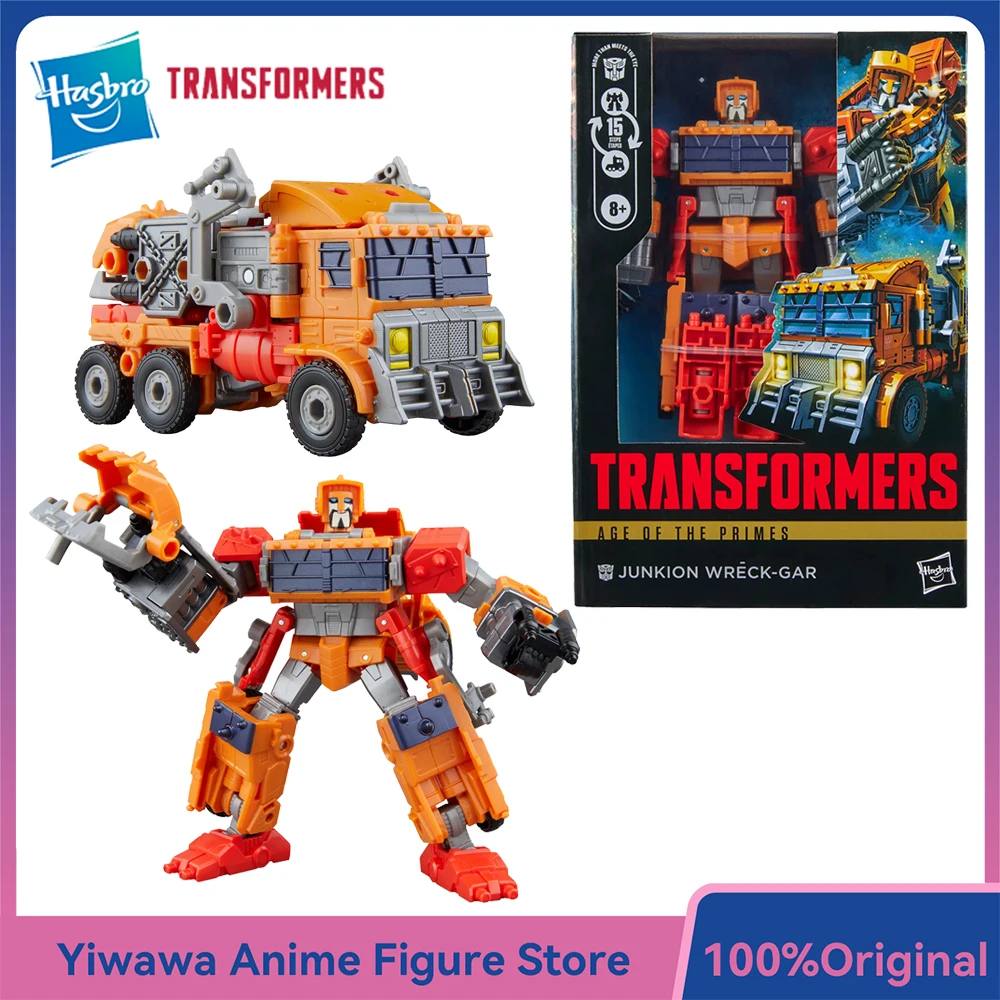 오리지널 하스브로 트랜스포머 에이지 오브 더 프라임즈 준키온 렉-가 17.5cm 보이저 클래스 멋진 수집품 액션 모델 피규어 장난감