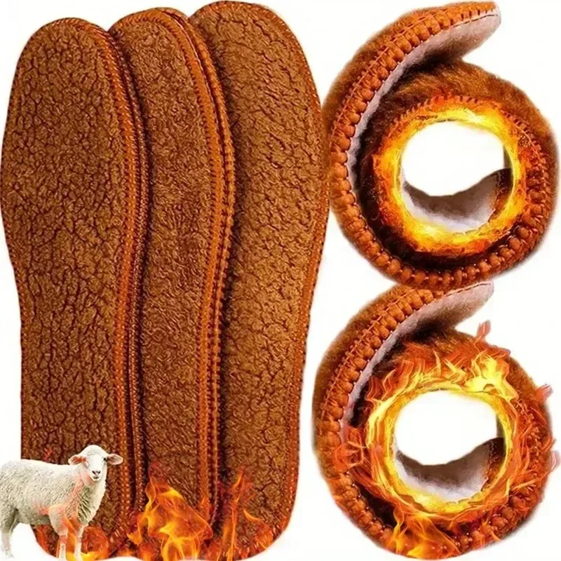 2-6 قطعة 2025 جديد صوف الضأن شتاء دافئ النعال مع سميكة أفخم تنفس ورائحة برهان النعال امتصاص العرق القطن النعال #2