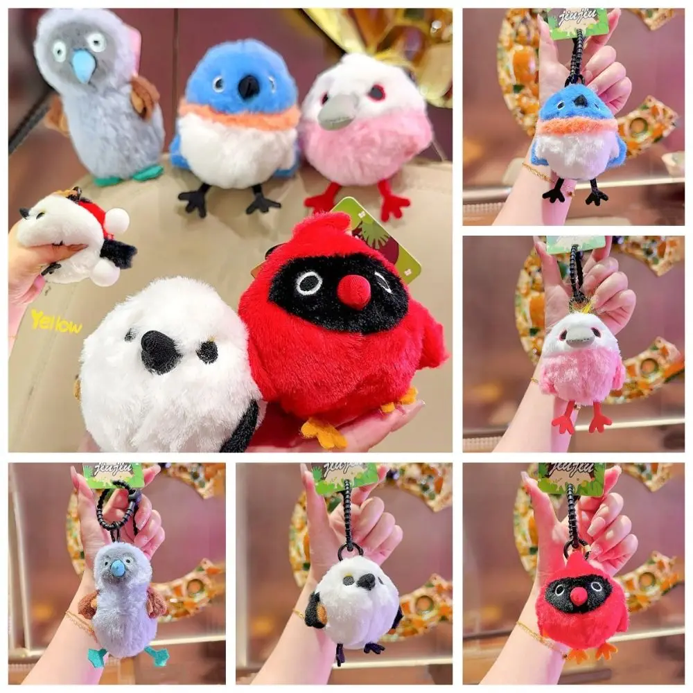 Lovely Kawaii Egg Laying keychain Lifelike Spit Bubble Plush Bird Keyring Cartoon Animals Funny Backpack Pendant Car Accessory