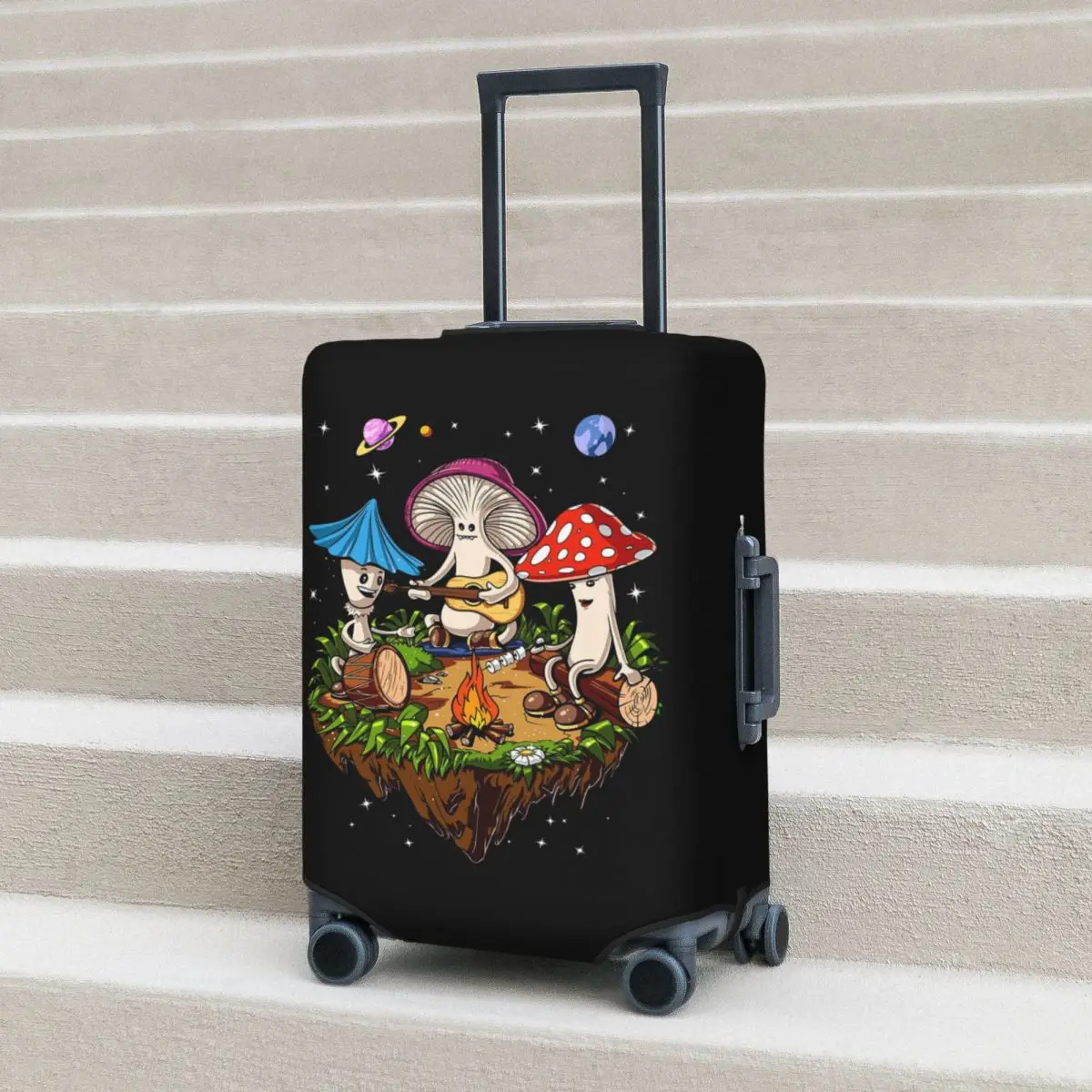 

Защитный чехол для чемодана Hippie Magic Mushroom, эластичные защитные чехлы для дорожного багажа на 18-32 дюймов