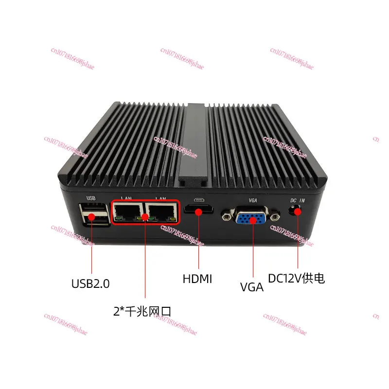 J4125 Dual Gigabit Network Port Dual Serial Port Support RS485 Fanless Mini Computer Industrial Control Host