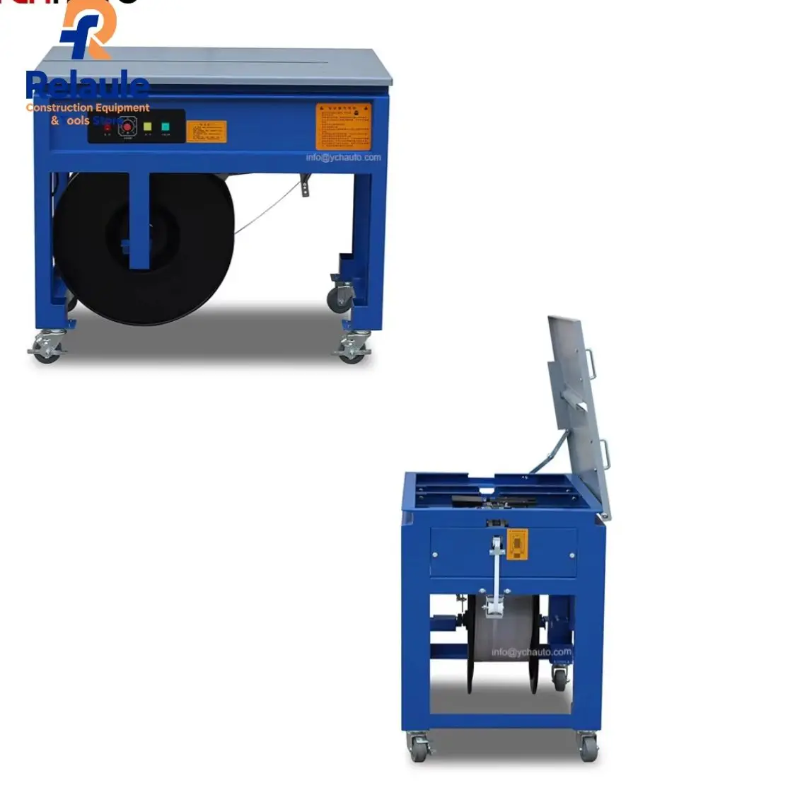 Heavy Dty Snacks Carton Box Tying Machines Wood Strips Beverage Factory 12mm PP Straps Semi Automatic Strapping Machine