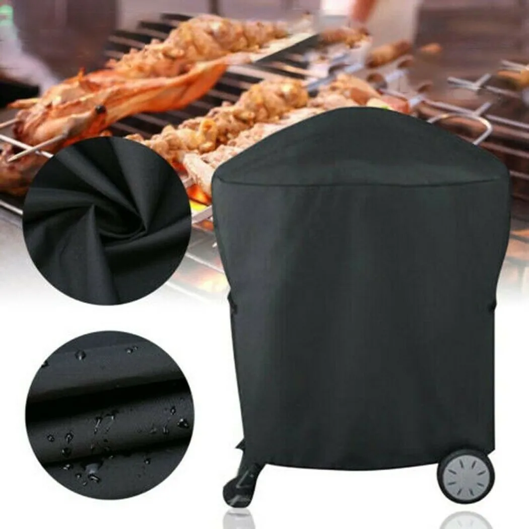 

Black Dust Cover 54*76*69cm Black Fade Resistant Waterproof BBQ Barbecue For Weber Q1000/Q2000 Series Garden Patio