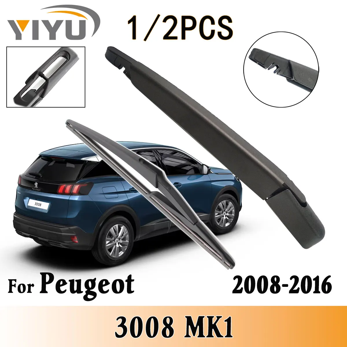 

1/2 шт., комплект рычагов заднего стеклоочистителя для Peugeot 3008 MK1 2008-2016, щетки для стеклоочистителей заднего лобового стекла