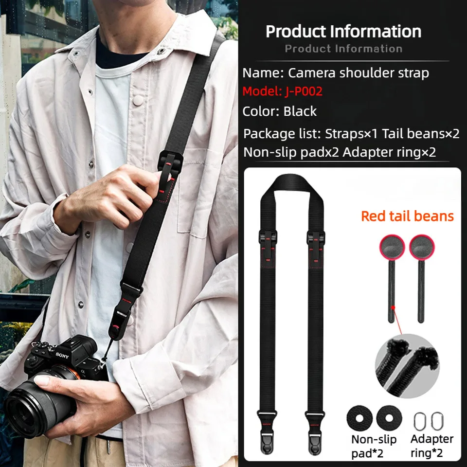 2.8cm Camera Adjustable Shoulder Strap Quick Release Sling for Canon Nikon Z7 Z8 Z9 D850 D810 Fuji XT5 XT4 Sony DSLR Accessories