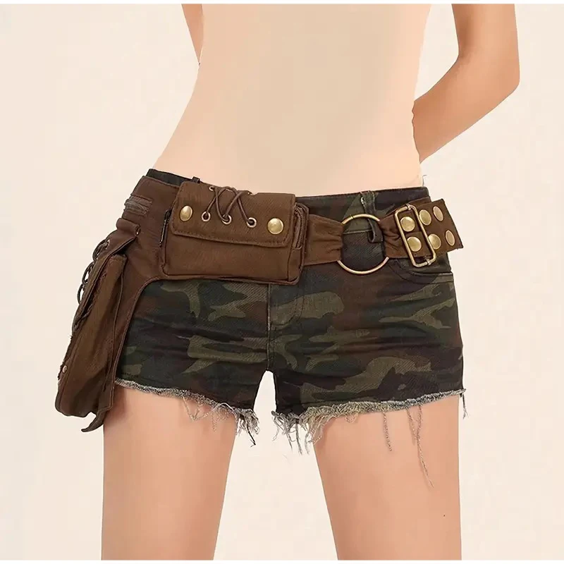 Multifunktionale Hüfttasche, Unisex-Handytasche mit Metallnieten und verstellbarem Gürtel, Beintasche, Outdoor-Hüfttasche für Damen, Edgy Purse – Detail 12
