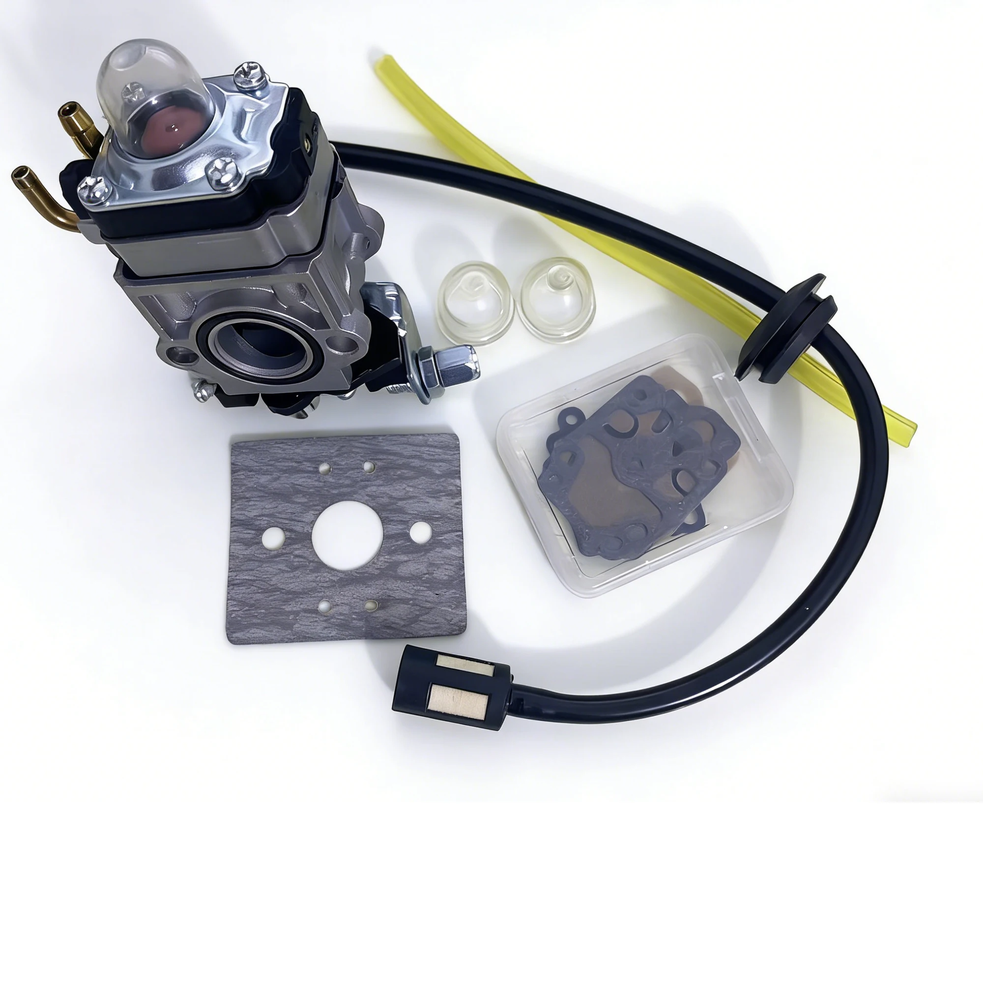 

Ремкомплект карбюратора для двигателей триммера 40-5 и 44-5 — подходит для кустореза, включает топливопровод и воздушный фильтр.