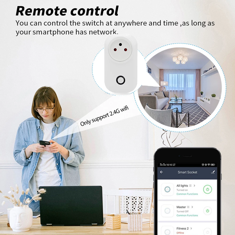 Tuya Smart Socket Israëlische stekker 16A Power Monitor Wifi Lichtschakelaar Smart Life Afstandsbediening Outlet voor Alexa, Google Assistant