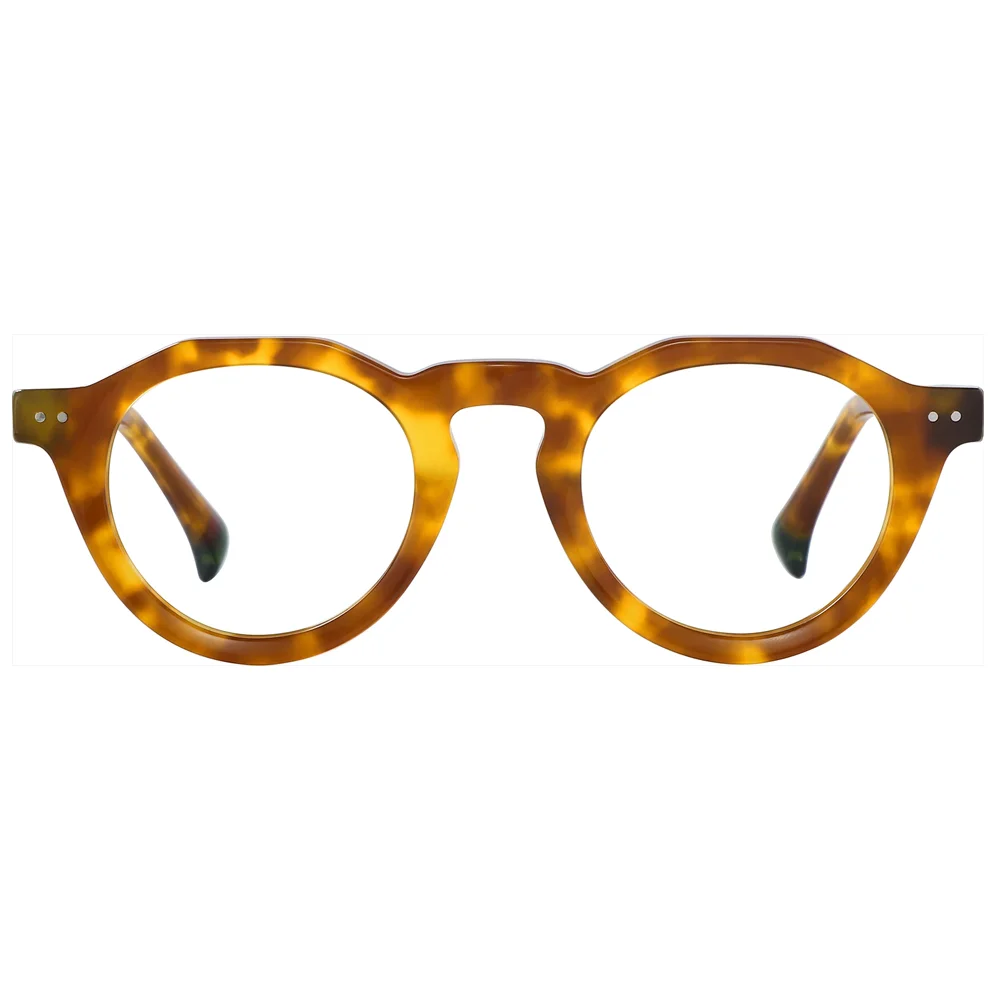 

Оправы для очков FYTOO из ацетата, круглые, с полной оправой, под цвет черепаховой панцирь, для повседневного и винтажного стиля, c01115-c10